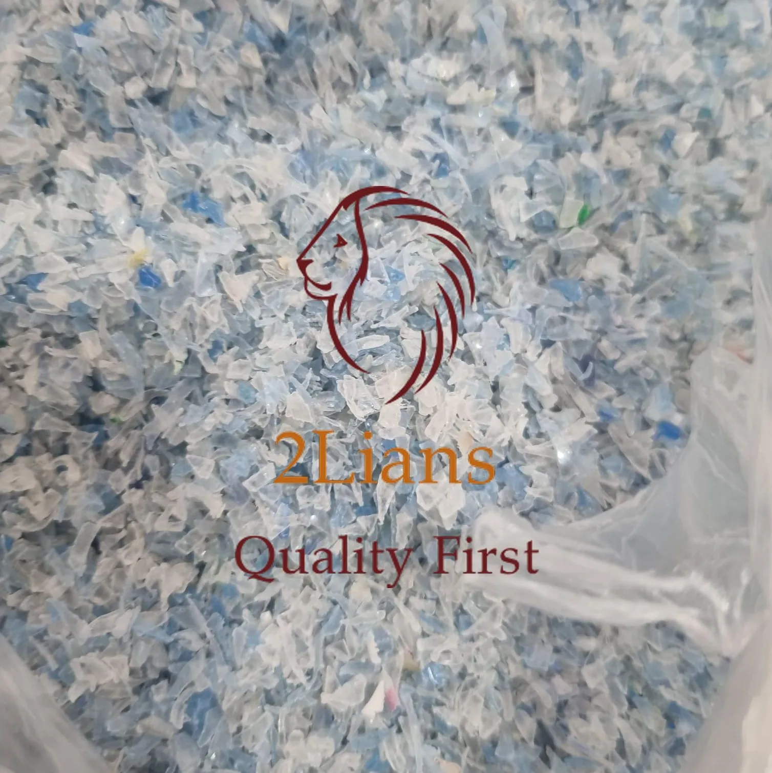 PET Bottle Fine Natural & Light Blue Plastic Scrap