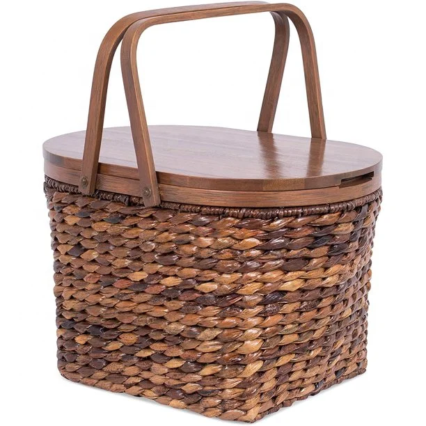 Natural Wicker Cane Wiwin Jute Basket with Handles Wholesale Item Top Standard Product for Organizing Shelves Small Hot Selling