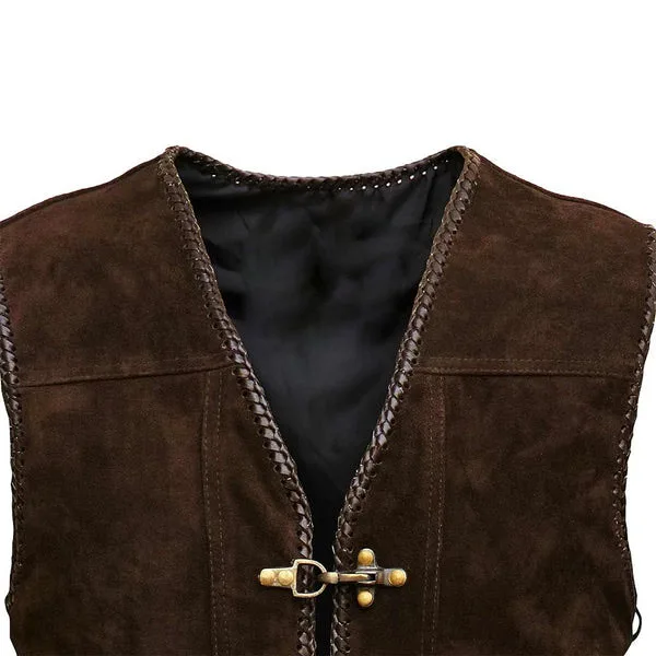 100% Genuine Suede Leather Vest For Men and Women Biker Leather Vest Quick Dry Men Fashion Style Leather Vest.