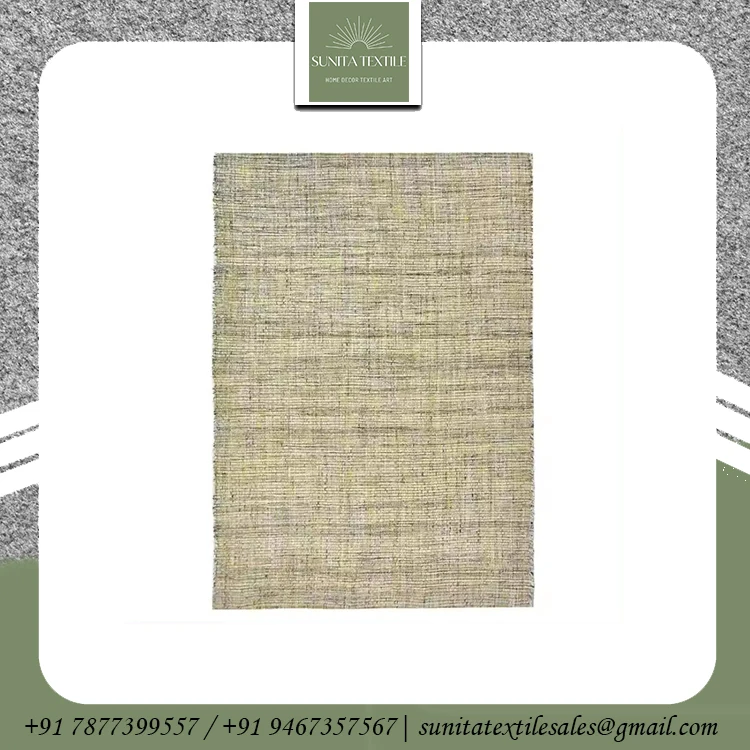 2024 New Design Outdoor Jute Rugs Eco Friendly Custom Size Handmade Embroidered Prayer Jute Floor Rug And Carpet For Sale