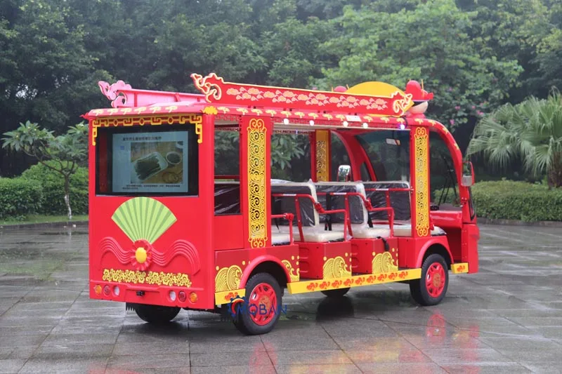 New energy 14 passenger bus heater and air conditioning electric shuttle bus