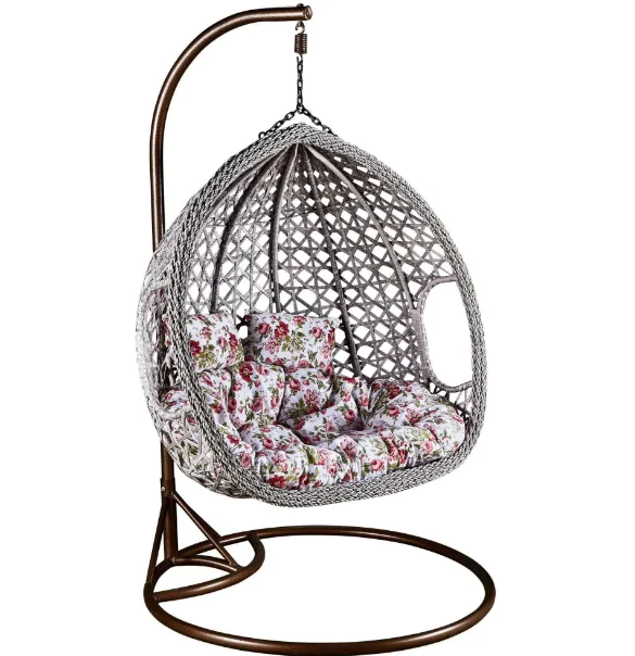 Buy Factory wholesale cheap patio swing outdoor furniture egg chair leisure wicker rattan chair with cushion for sale