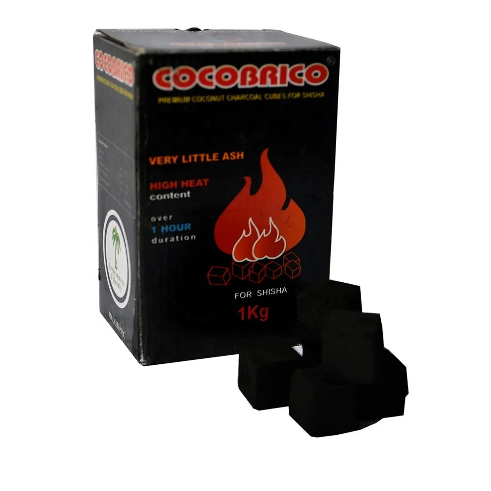Quality 22-25mm Cube Shape Size Coconut Shell Shisha Charcoal For Hookah Wholesale