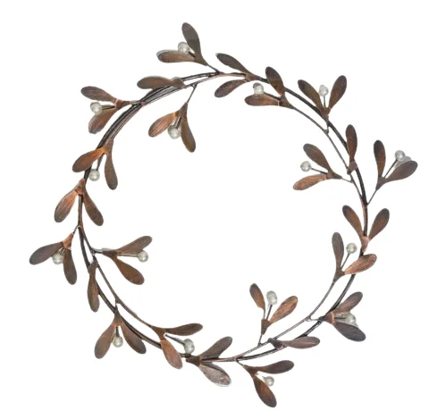 Decorative Wreath Handmade Hand Painted Metal Hanging Flower Wreath For Christmas Party and Festive Decorative Purpose