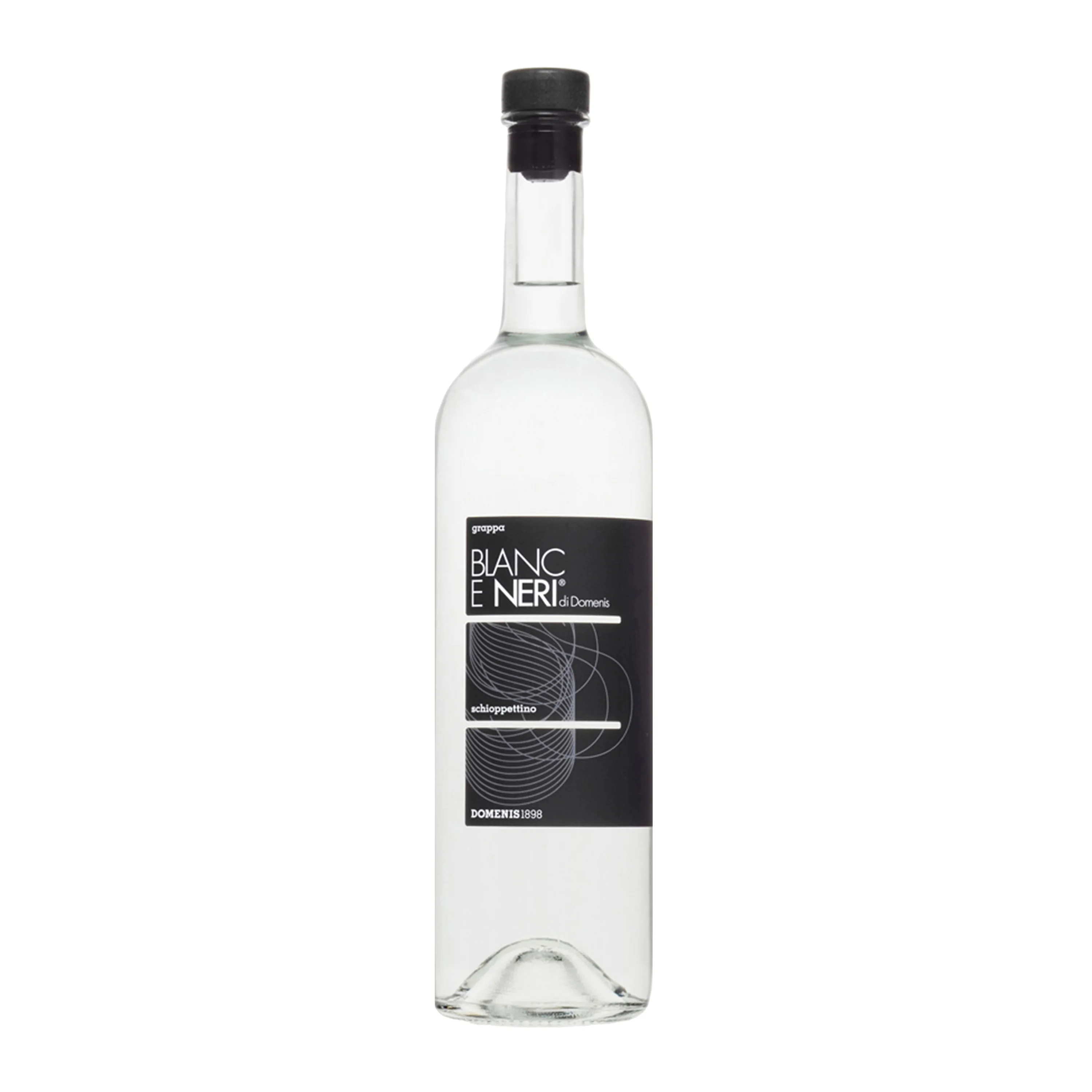 Award Winning Italian single varietal Grappa with moderate alcohol content Blanc e Neri Schioppettino 70cl