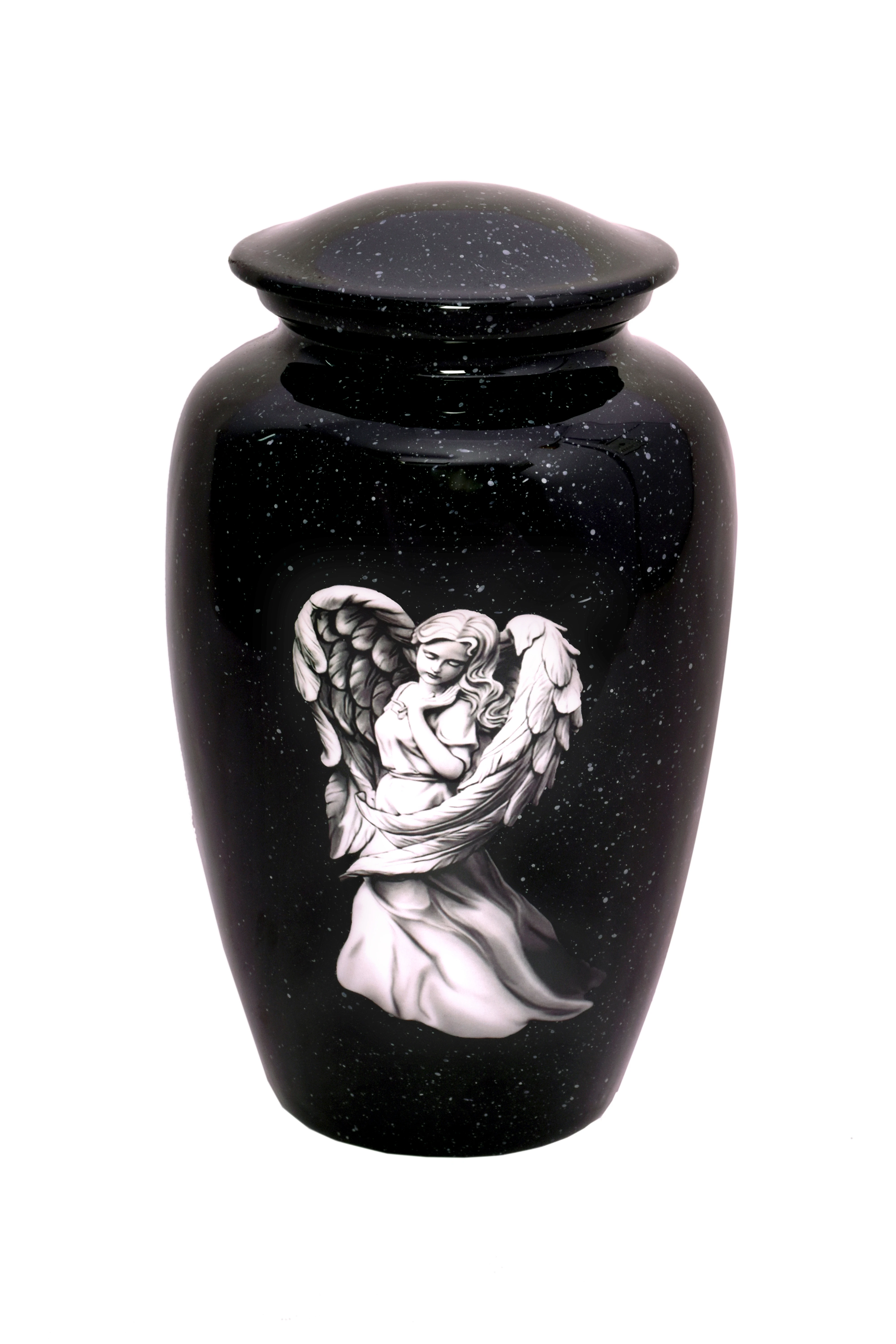 Классическая урна с крыльями ангела для людей кремации вельветовой сумкой