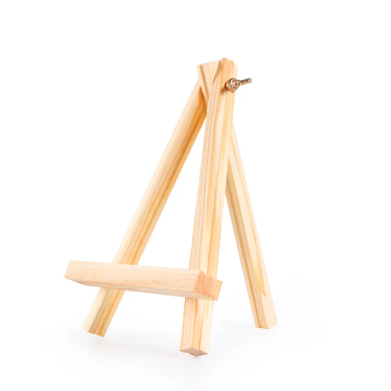 Factory Wholesale Mini Child Wood Canvas And Easel Stand Multi Size With Drawer For Kids Painting
