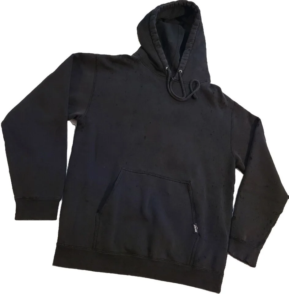 Solid Color Distress Pullover Hoodie Unisex New Design Distress Custom Embroidery Or Chenille Distressed Hoodie