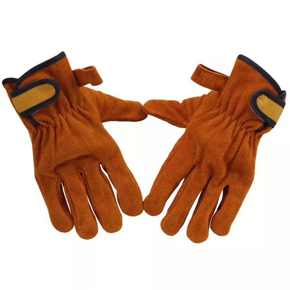 Wholesale Working Gloves Safety Cowhide Men Winter Hand Driving Leather Work Clean Cheap Custom Gloves with Stretchable