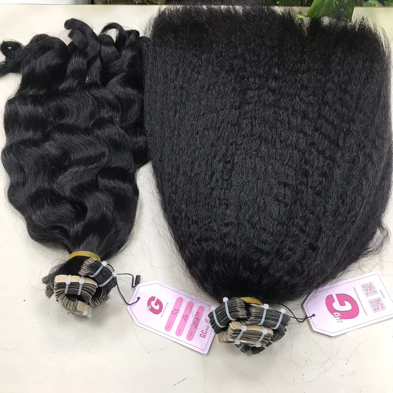 Wholesale Factory Price Remy Virgin injected tape in human hair extension seamless from Big G Hair