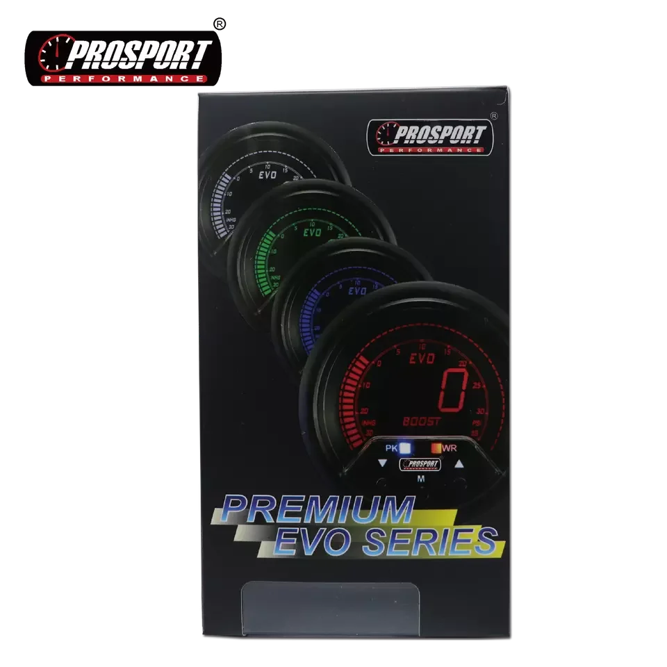 60mm boost gauge electrical black face two colors