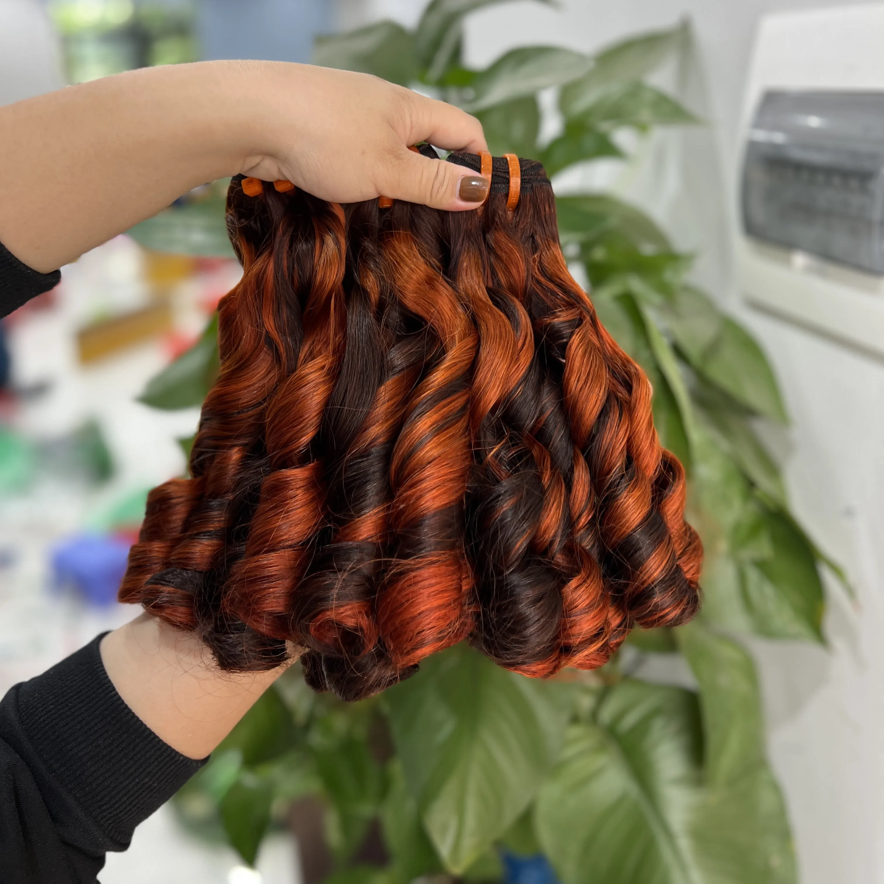 Funmi Bouncy Curl Super Double Drawn One Donor Factory Price 100% Vietnamese Human Hair Extensions