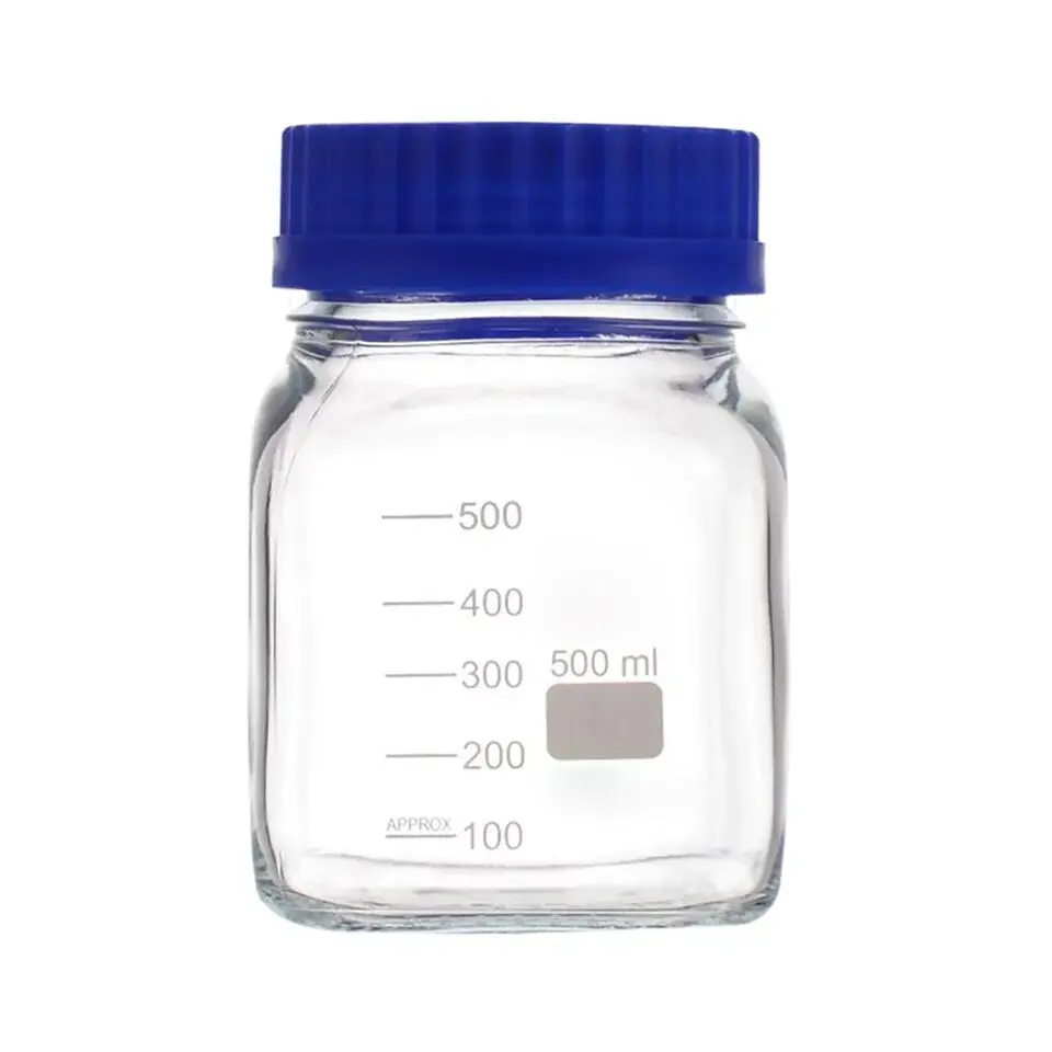 Reagent Bottles Wide Mouth Thread size GL 80 Clear Borosilicate Glass Autoclavable Screw make model Radical