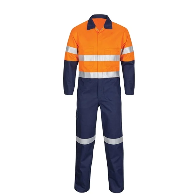 Hi vis Viz Bib & Brace Contrast Overall High Vis Safety Reflective Work Coverall Manufacture Waterproof Overall Safety Workwear