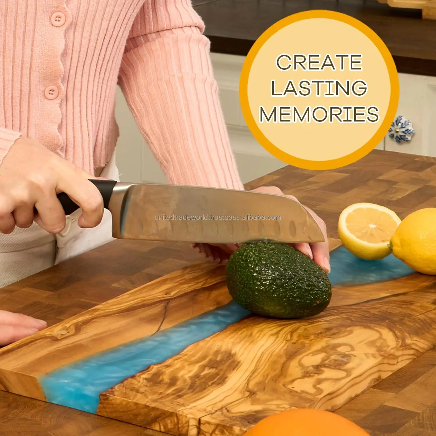 Italian Olive Wood luxury Cheese board with Resin Charcuterie board Chopping and Cutting Board for Meat Vegetable & Fruit