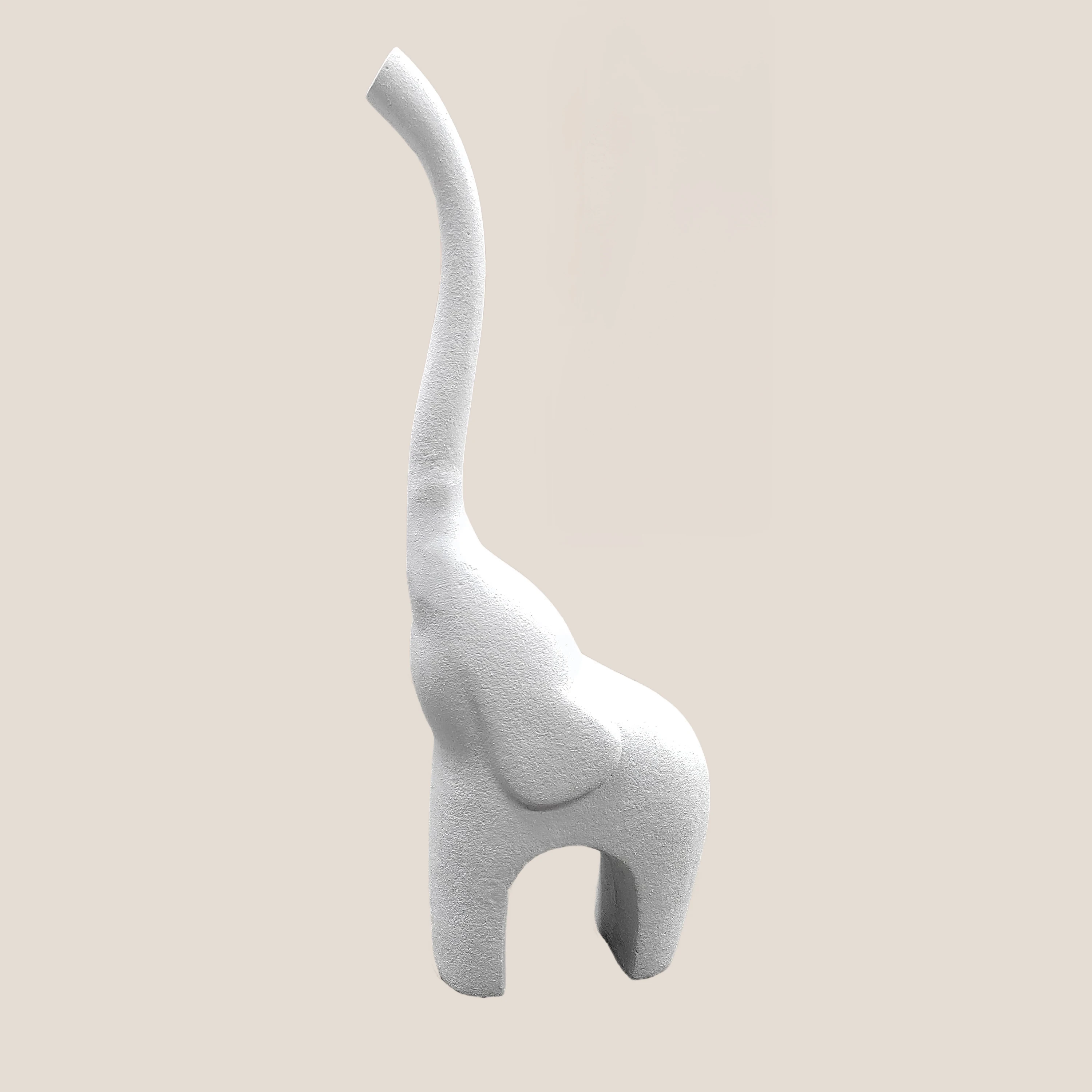 Luxury Aluminium Elephant Sculpture White Elephant Home Living Room Lucky Ornaments Elephant Art Figurine