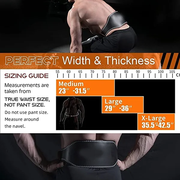 Body Slimming Cowhide Gym Waist Trainer Belt for Men 13mm Leather Weightlifting Belt Slimming Waist Trimmer for Weight Lifting