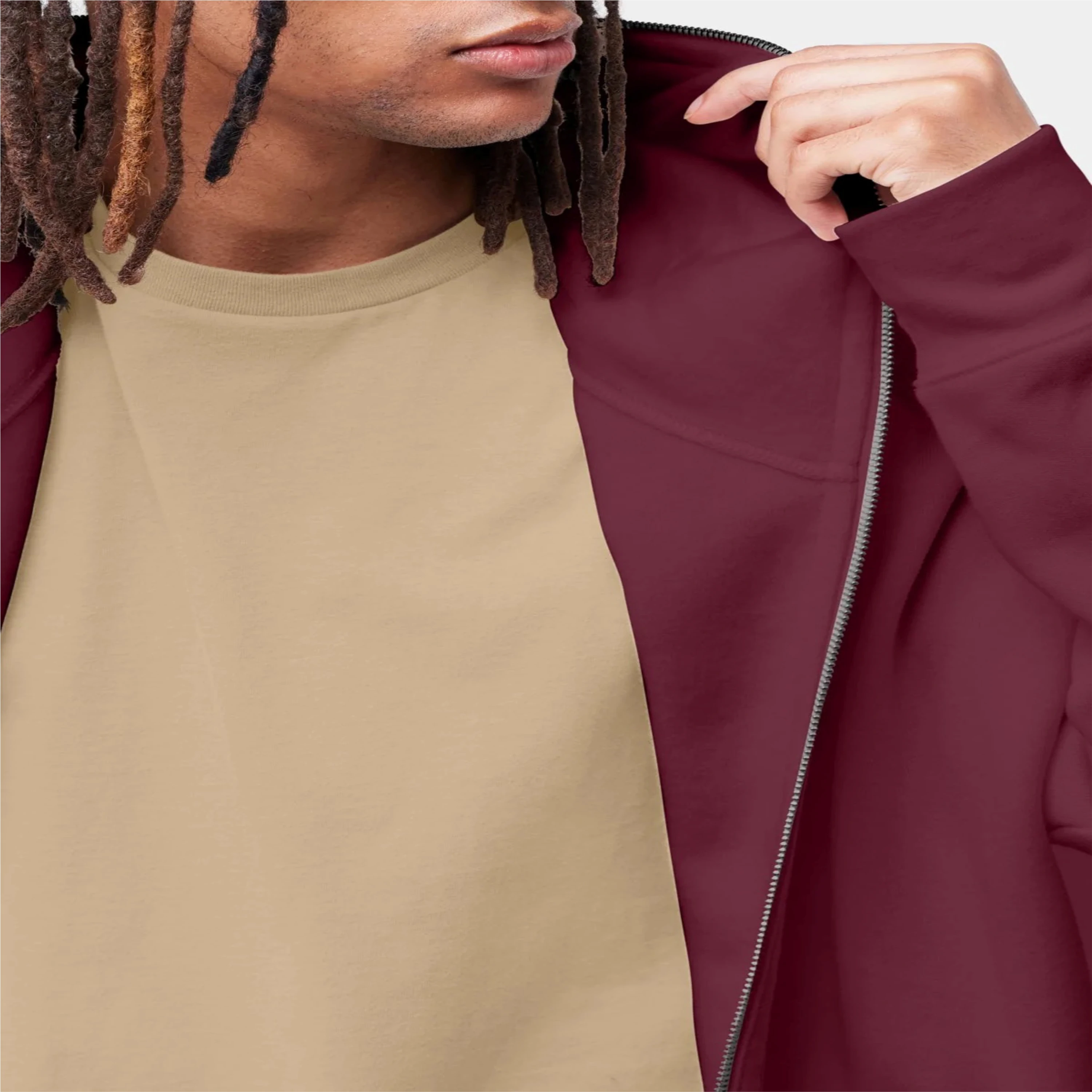 Hot sale good quality Customizable oversized unisex full face zip hoodies blank cotton casual full zip up hoodie