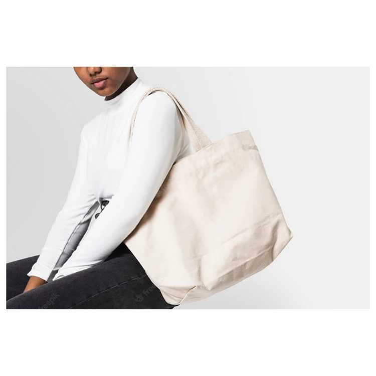 Nominal Price Outstanding Quality Widely Used 100% Recycled Cotton Canvas Fabric Material Tote Bags from India