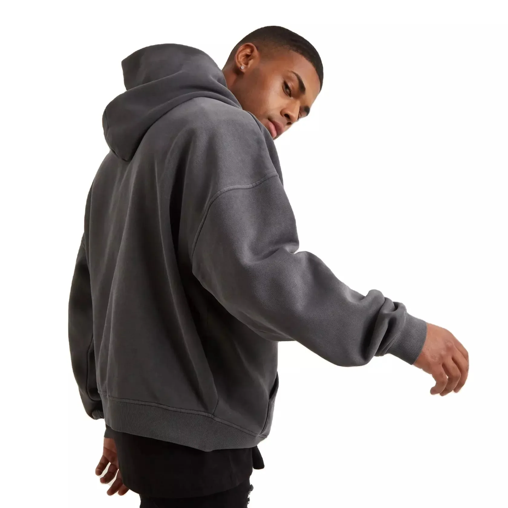 Hooded Solid Color Customized Multi Colors Men Oversized 100% Fleece Men Pullover Hoodie On Sale Now