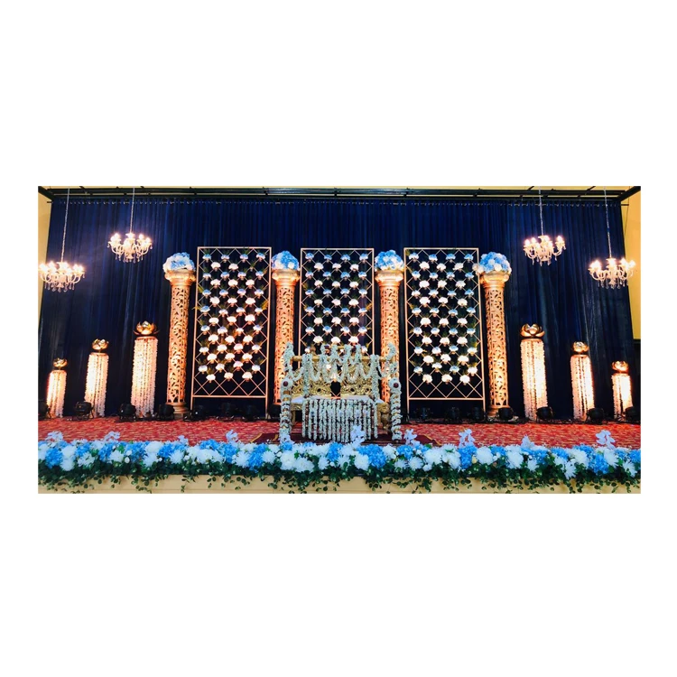 Premium Quality Hot Selling Trendy Design Reception Decors Wedding Supplies Elegant Design Beautiful Reception Stage