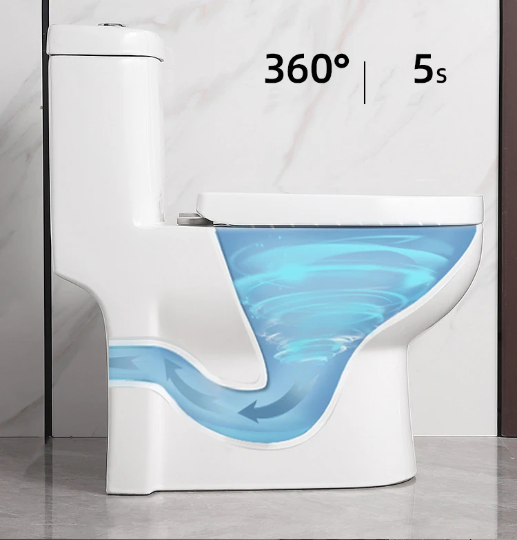 Inodoros Modern Square Toilet Ceramic Siphonic One Piece Toilet Trap Water Closet For Bathroom