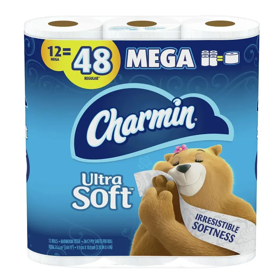 Charmin-ультра мягкая туалетная бумага с сенсорным экраном 24 семейных мега-рулона