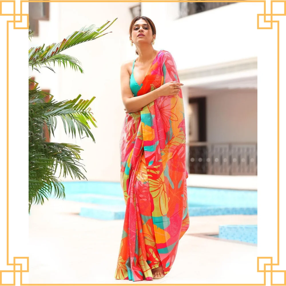 Indian Manufactured Soft and Comfy Georgette Saree for Personalized Gifts & Special Occasions Available for Sale