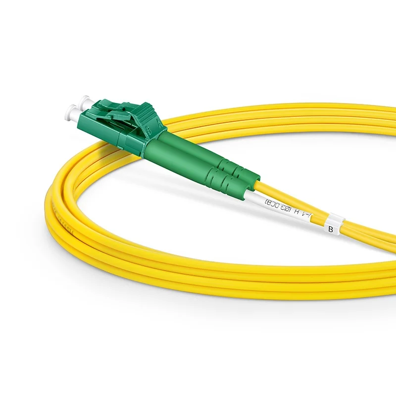 Factory Price FTTH 2m LC UPC to LC APC Duplex OS2 Single Mode PVC 2.0mm Fiber Optic Patch Cable