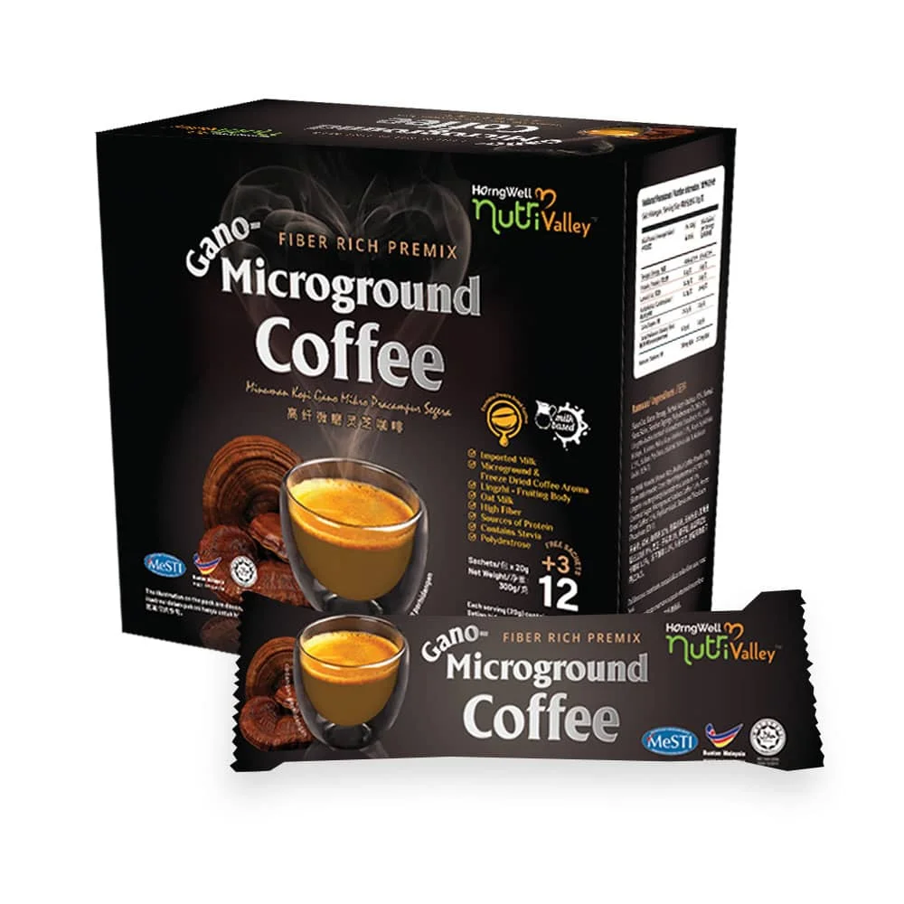 Ganoderma Lingzhi Coffee Supplement microground arabica coffee with Oat Milk Healthy Drink
