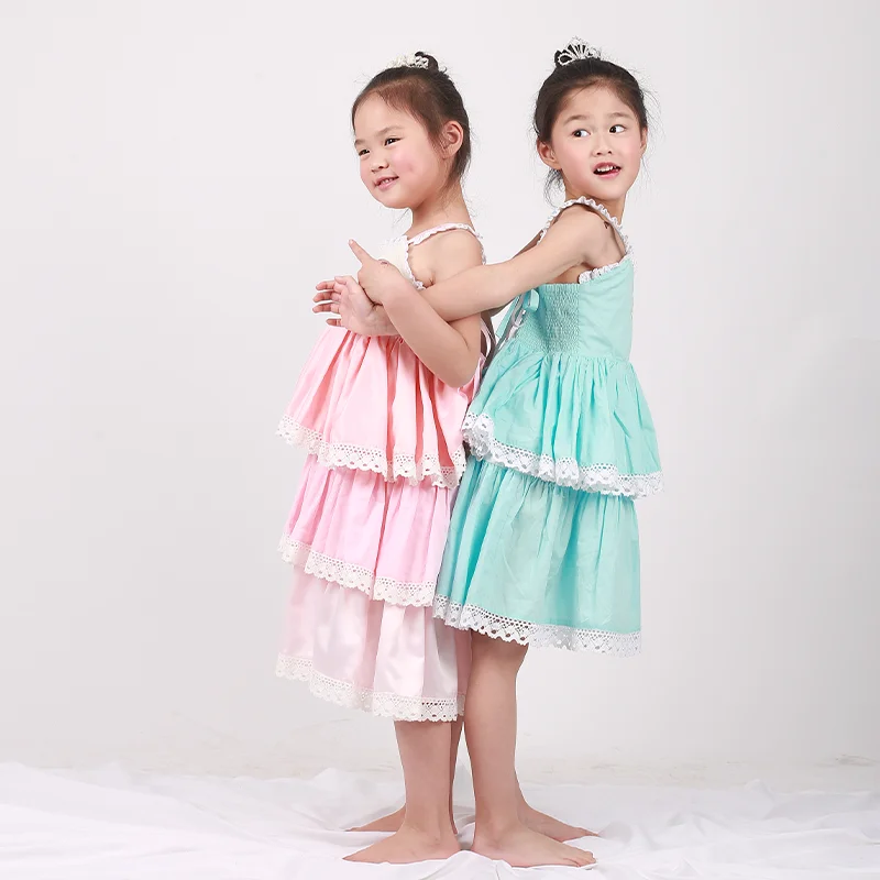 High quality pink flower girl dress chiffon fabric ruffle girl pink embroidered dress baby frock design girl dress