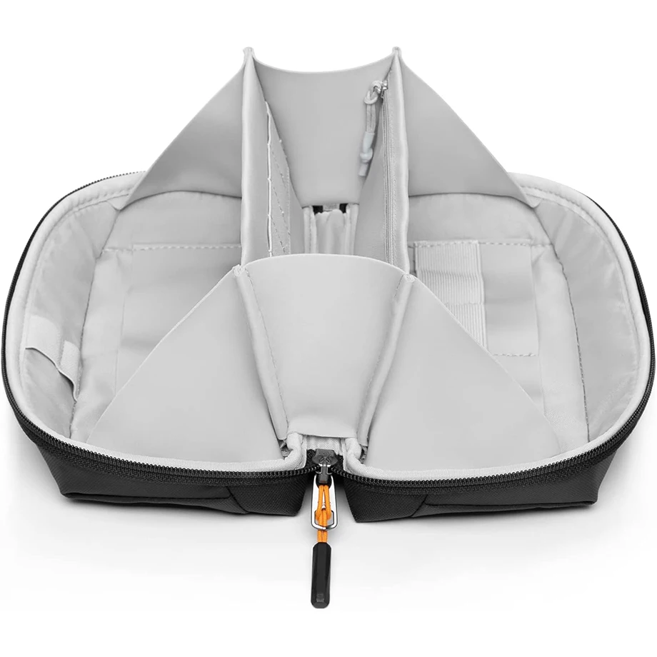 Water-Resistant Travel Digital Organizer Bag with SD Card Slots - Cable, Power Bank, and Accessory Storage Case