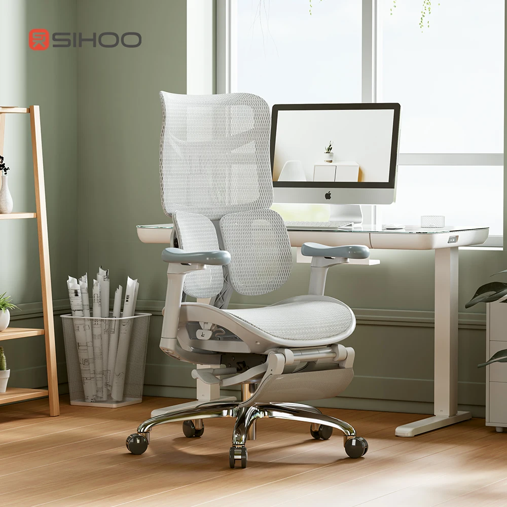 SIHOO S100 Modern ergonomic computer chair office with Ultra Soft 4D Armrests and Dynamic Lumbar Support Mesh manager chair