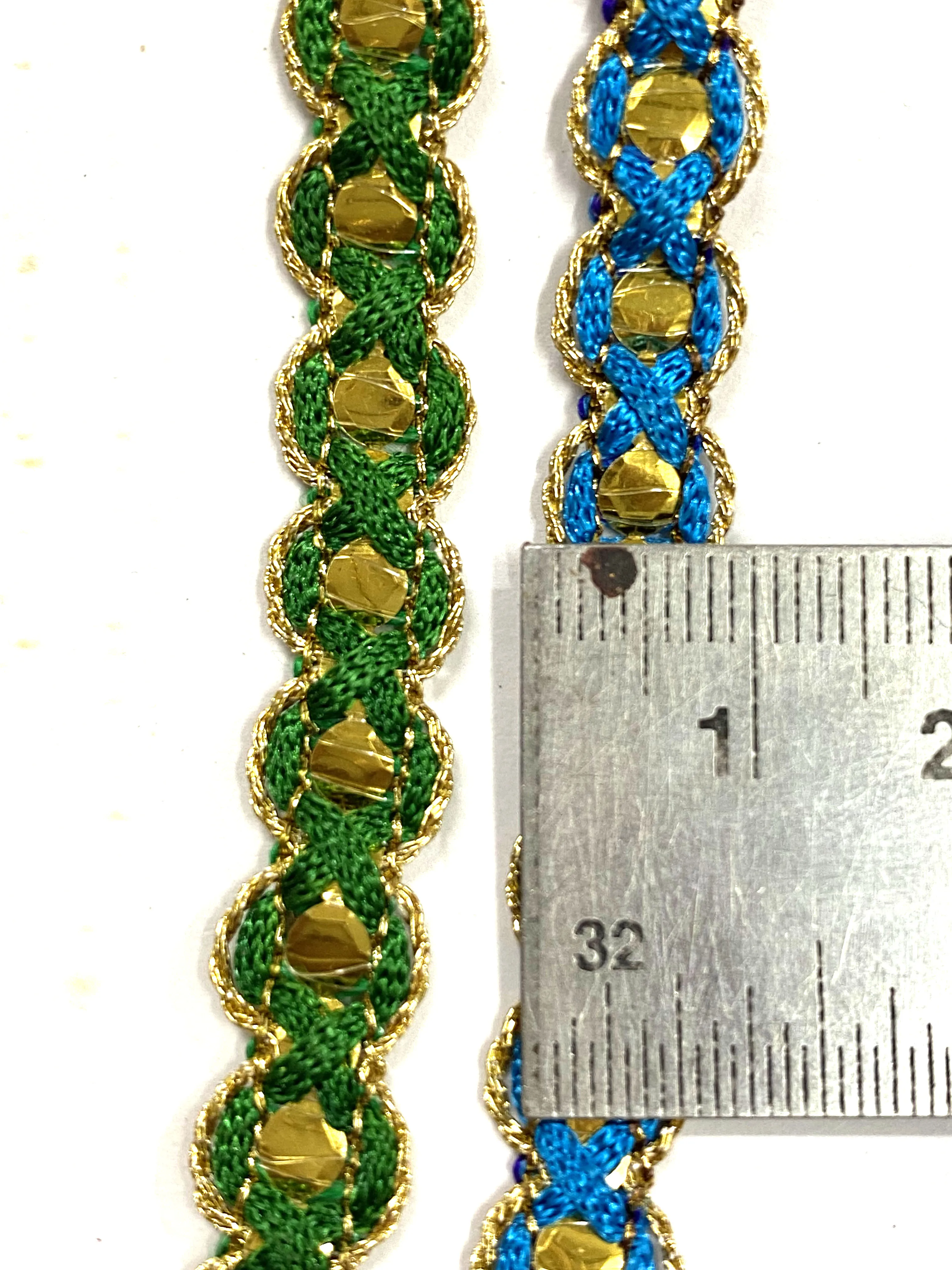 5 mm round polyester metallic mix lace trimmings for carnival cloths