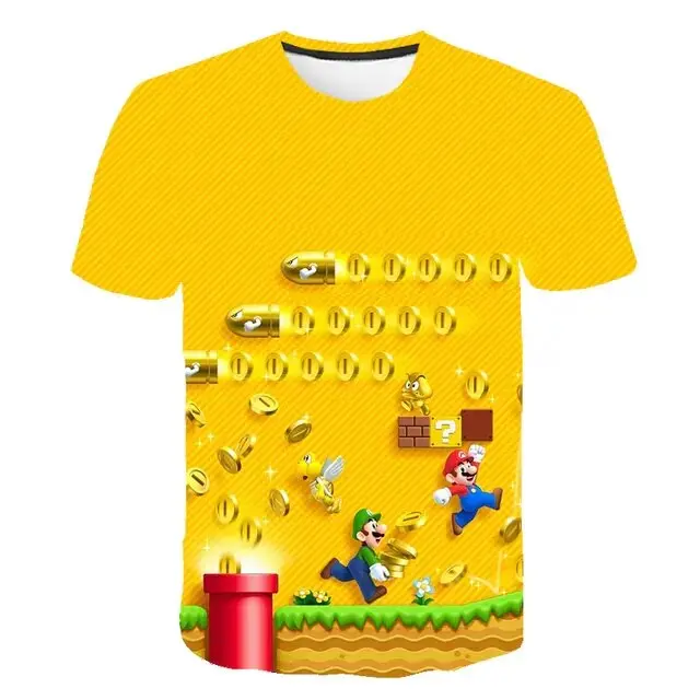 New Flash Sale 3D printing T Shirt Children Clothing Kids Oversized T-Shirts Cartoon Tops Baby Crewneck Shirts With Custom Logos