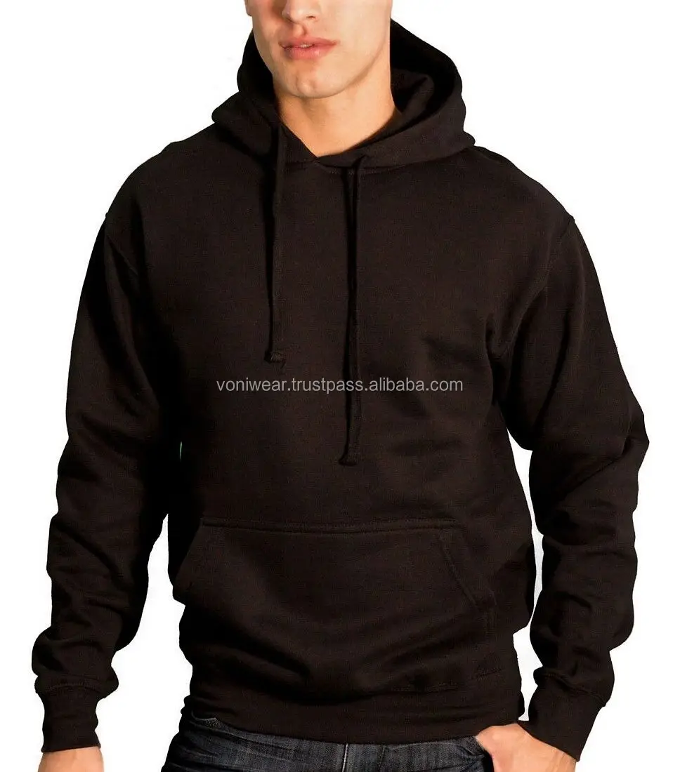Plain Black hoodies Heavyweight Pullover Fleece Cotton Hoodie Custom Design Colors And Sizes High Quality Hoodie For Mens