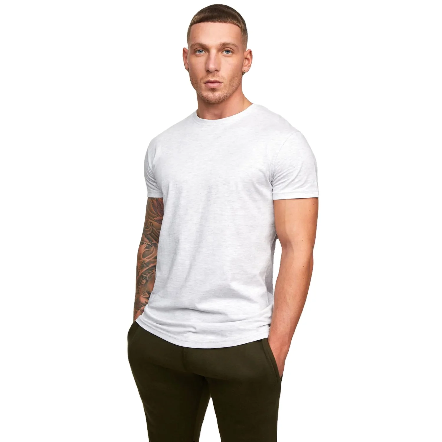 Wholesale New Design Luxury Quality 100% Cotton  Loose Fit Little Drop Shoulder Brand Blank Men T Shirt  Oversized