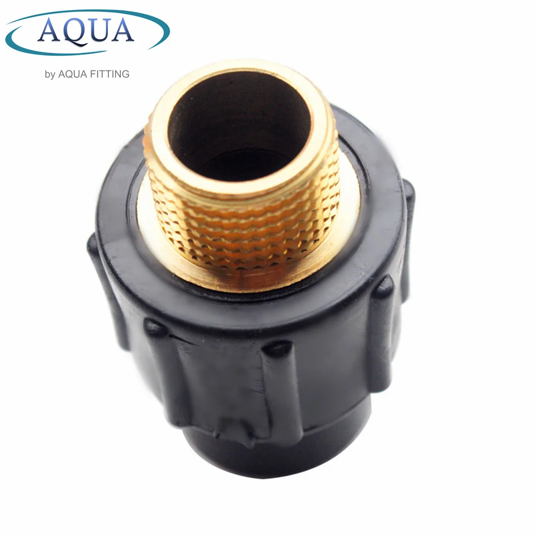 HDPE Pipe Fittings HDPE Male Coupling Adaptor Threaded Pipes Fittings