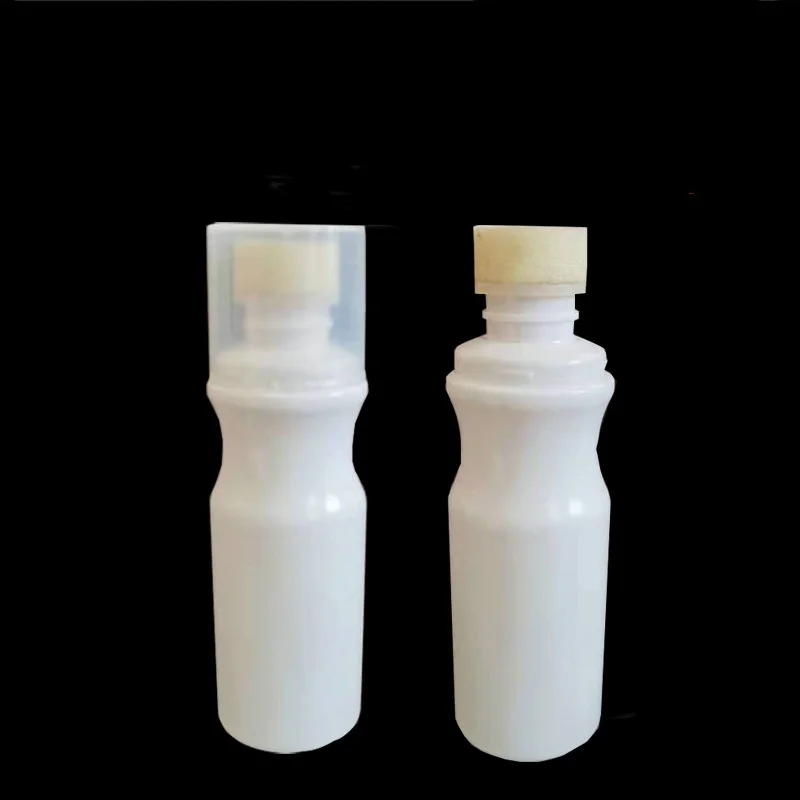 Custom Logo Printed 50ml 75ml 100ml Plastic PET Shoe Polish Bottles Sponge Applicator Screw Cap Essential Oils Lotions Packaging
