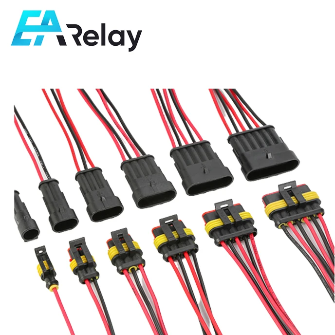 Automotive waterproof connector 1.5 series automotive connector HID plug socket AMP male and female waterproof connector