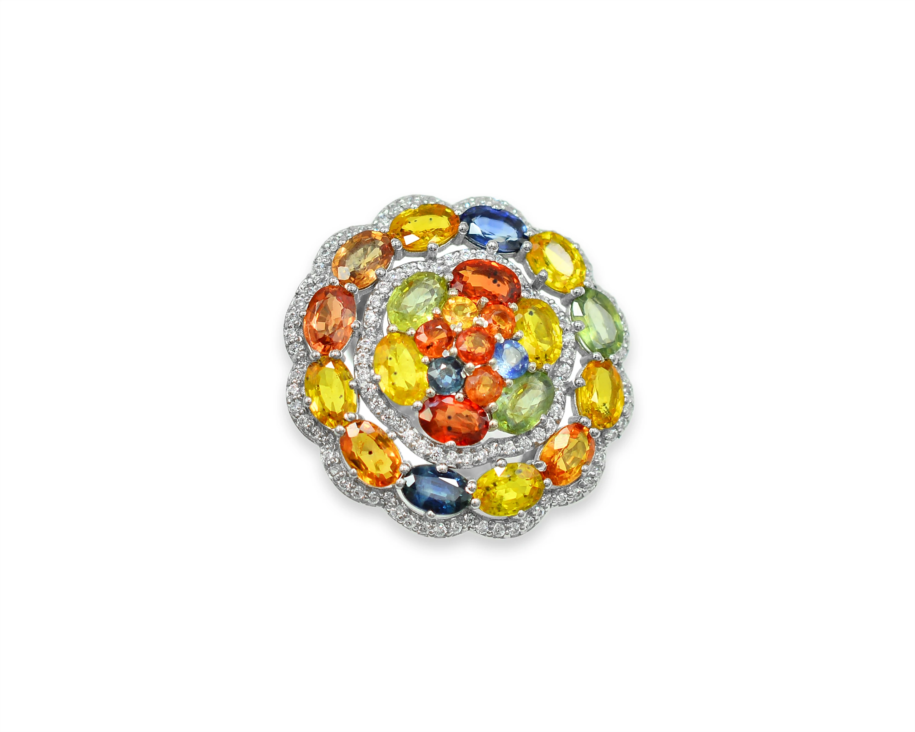 11.85 CTS Natural Multi Sapphire Women Ring Beautiful Art Deco Ring 925 Sterling Silver Women Ring Sapphire Jewelry Manufactures