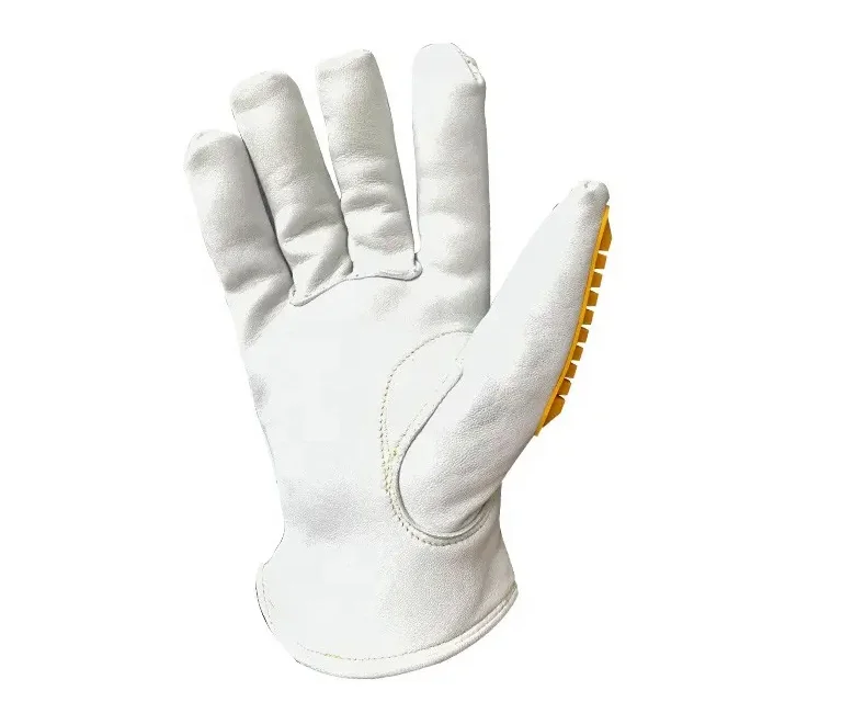 Custom Wholesale Goat Leather TPR Impact Gloves