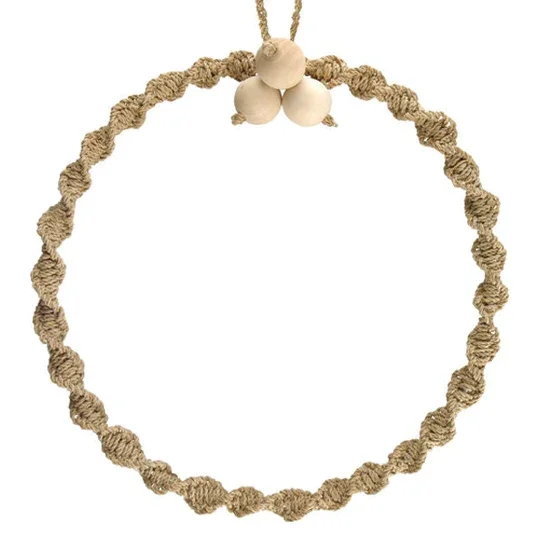 New Luxury Decoration Christmas Natural seagrass wood nut Round Christmas decoration Large Ring Handmade