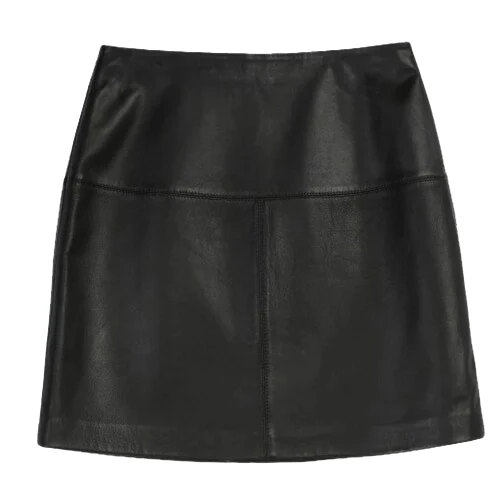 Simple Design High Quality Women Fashion Leather Skirt Best Design Wholesale Price Leather Skirt