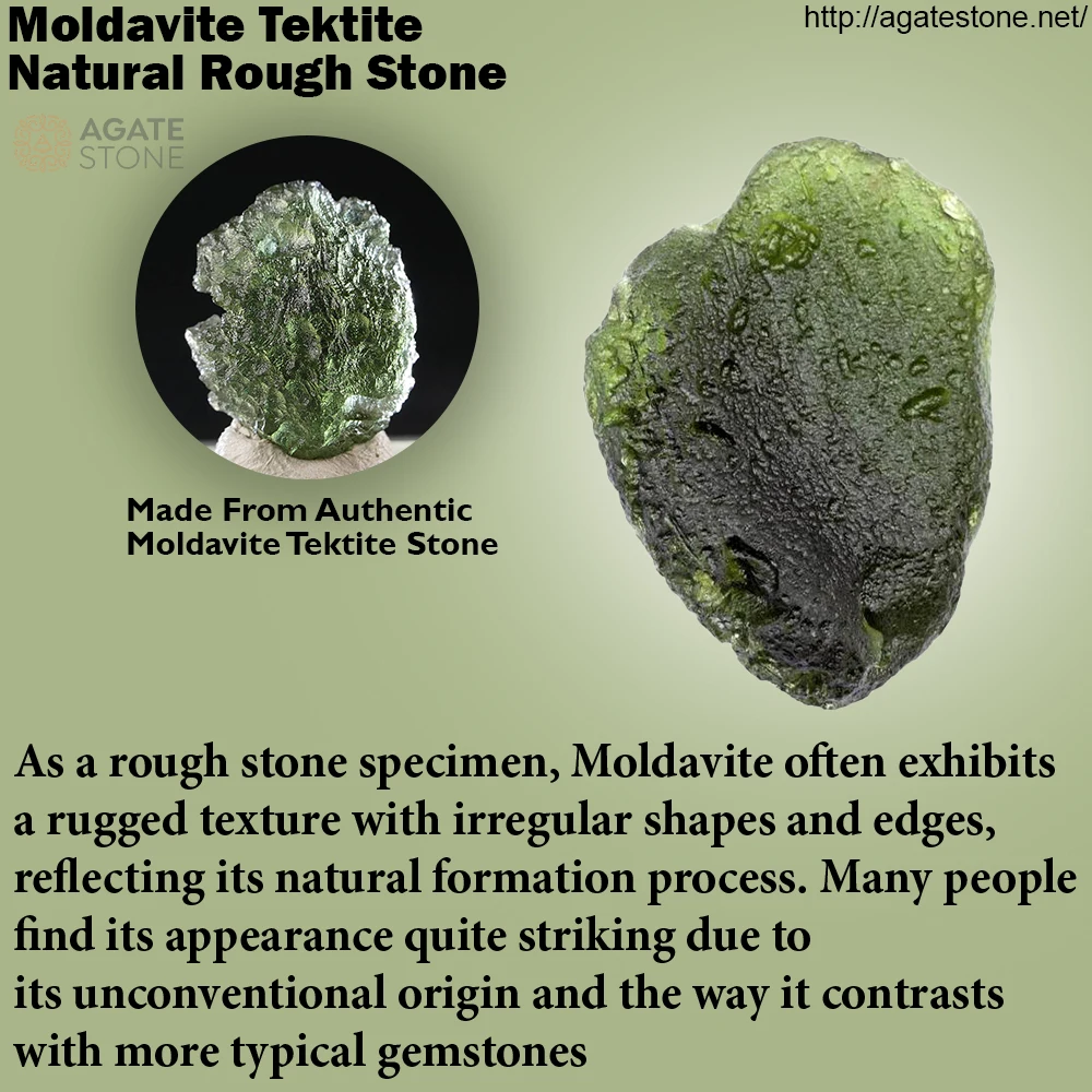 Moldavite Tektite Natural Rough Stone Specimen 70-100 Grams Carved Agate Stone for Cosmic Transformation Gemstone Export