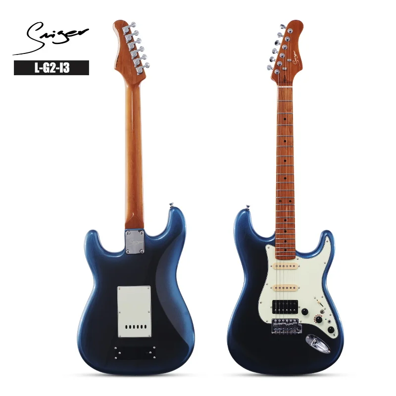 Smiger new arrival poplar body roasted maple intelligent Multi-functional 8 channel built-in effects L-G2-i3 electric guitar