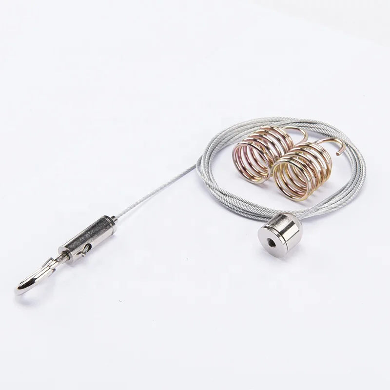 High quality adjustable 1.2 Mm Stainless Steel Wire Light Hanging Kit Swivel Adjustable Cable Gripper