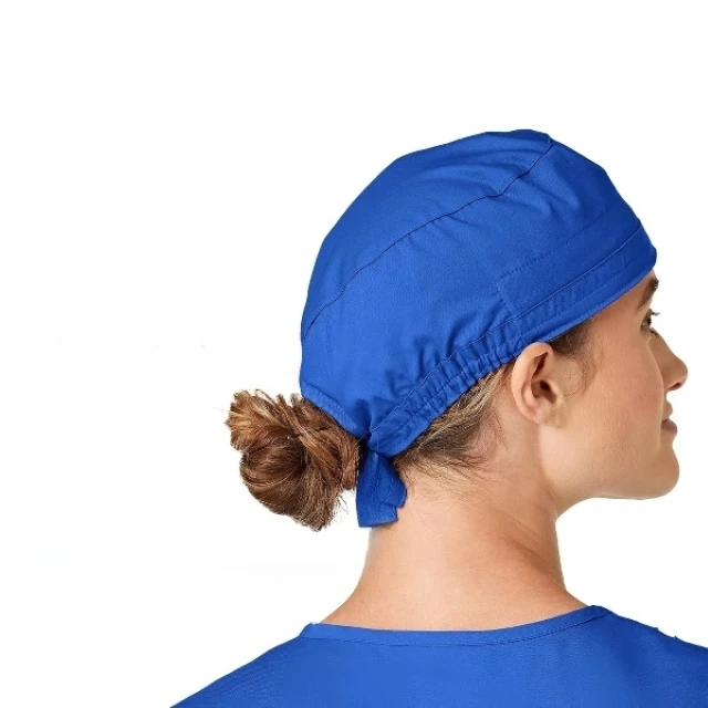 Wholesale Reusable Hospital Nursing Scrub Cap Medical Disposable Blue Fabric Surgical Cap Surgeons Healthcare Hospital Uniform