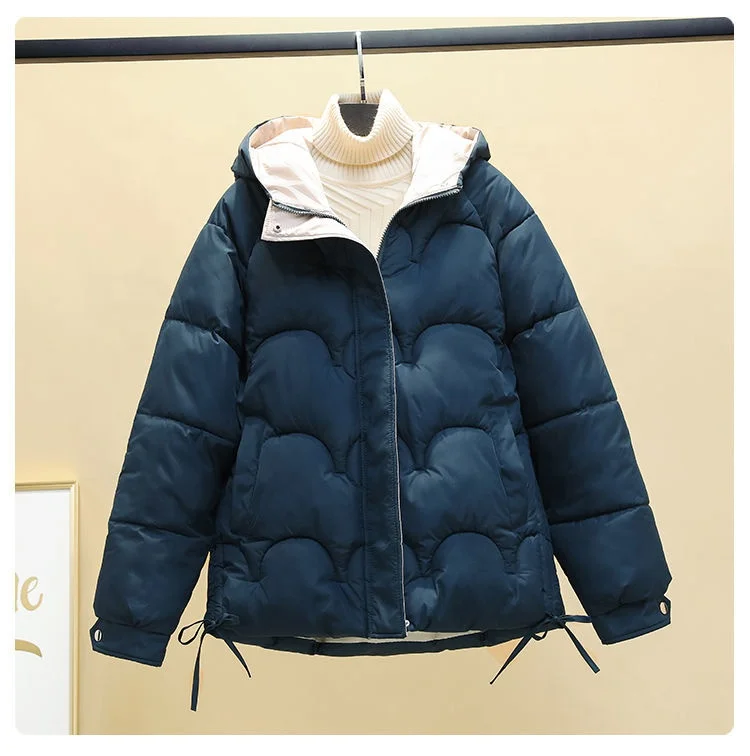 Newest Style Lady Jean Jacket Long Sleeve Woman Puffer Jacket Womens Clothing Black Quantity Custom Coat Cotton Blue OEM Pockets