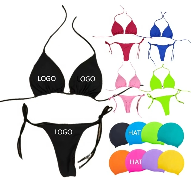 Custom Logo Fancy Split Beachwear Vacation Open Back Swimsuits Eco Friendly Recycled Nylon Swimwear Plus Sized Women Sexy Bikini